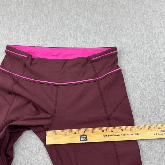 Lululemon Womens Leggings 8 Red Pace Queen Tight 26" Luxtreme Yoga Athletic - Picture 8 of 15